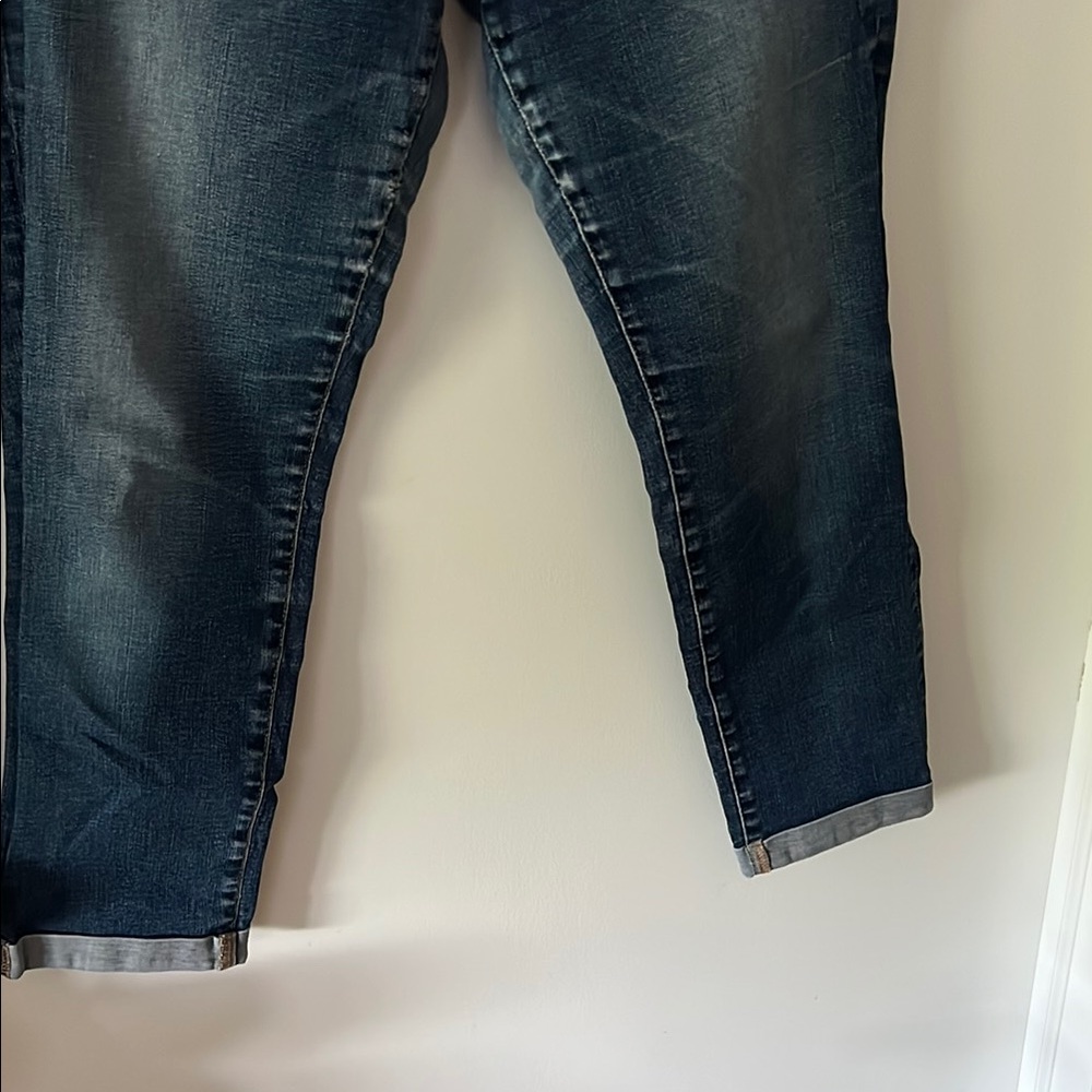 Ag Adriano Goldschmied The Stevie Roll-up Slim Straight Blue Denim 👖 - Picture 4 of 10
